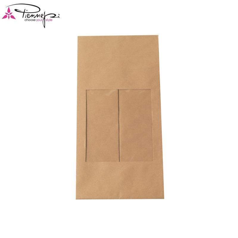 p.n.p. plast pnp 25 pz sacchetti alimentari avana con finestra 22,5x45 cm - foto 1