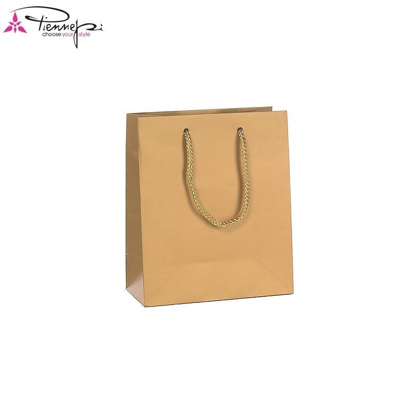 p.n.p. plast pnp 12pz buste regalo shopping oro con manico in cordino 29x22x10 cm - foto 1 p.n.p. plast pnp 12pz buste regalo shopping oro con manico in cordino 29x22x10 cm - foto 1
