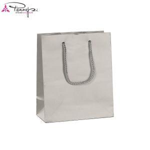 Pnp 12pz buste regalo shopping argento con manico in cordino 41x36x12 cm