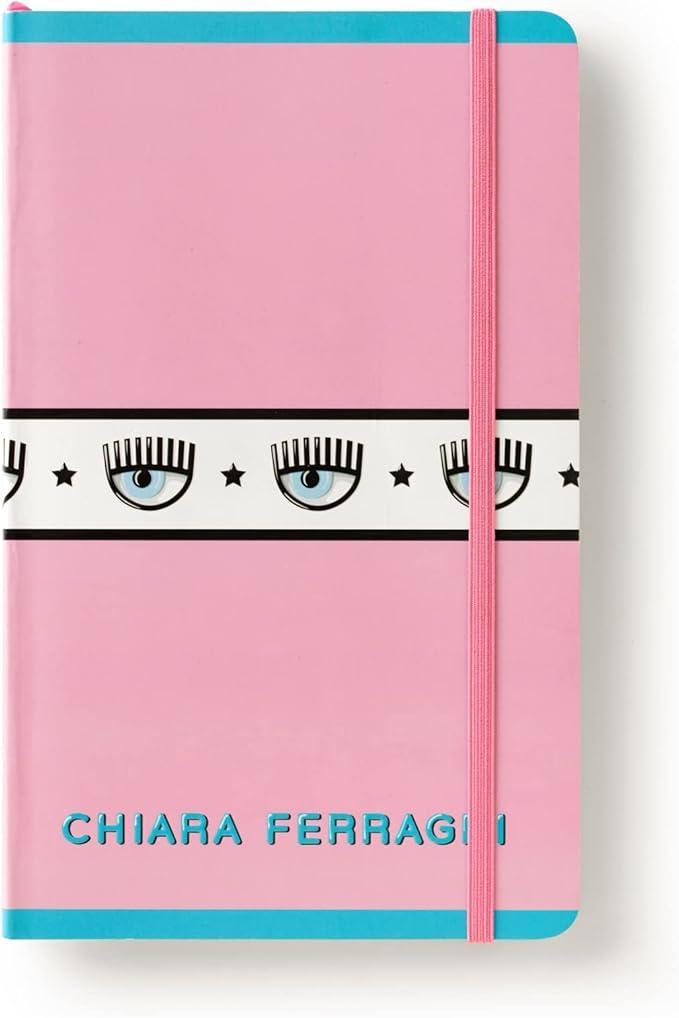 pigna pigna notebook chiara ferragni con elastico 13x21cm rosa 1rigo - foto 1
