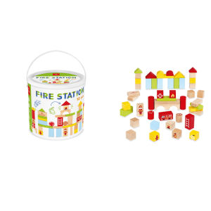 Secchiello fire station 50 blocks 54103 gioco in legno