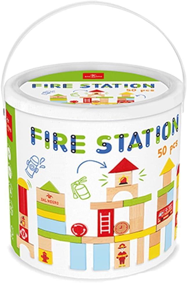 dal negro dal negro secchiello fire station 50 blocks 54103 gioco in legno - foto 3
