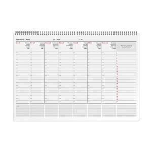 Cangini filippi planner settimanale perpetuo sottomano wire-o non datato 34x24cm