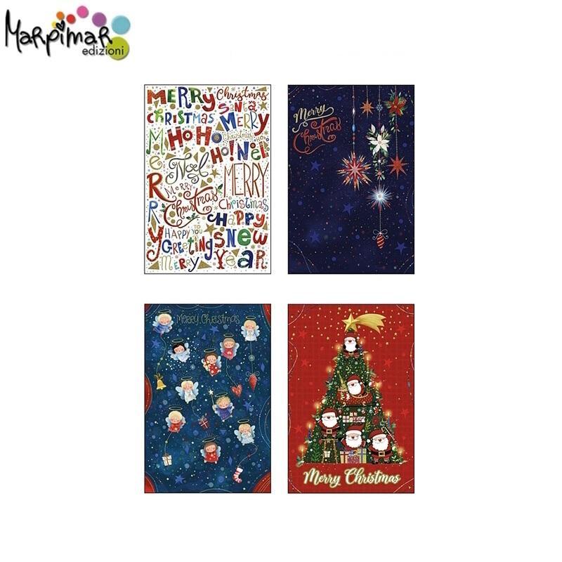 marpimar marpimar 12pz biglietti auguri buon natale 12x18cm fant. ass. abnb06 - foto 1