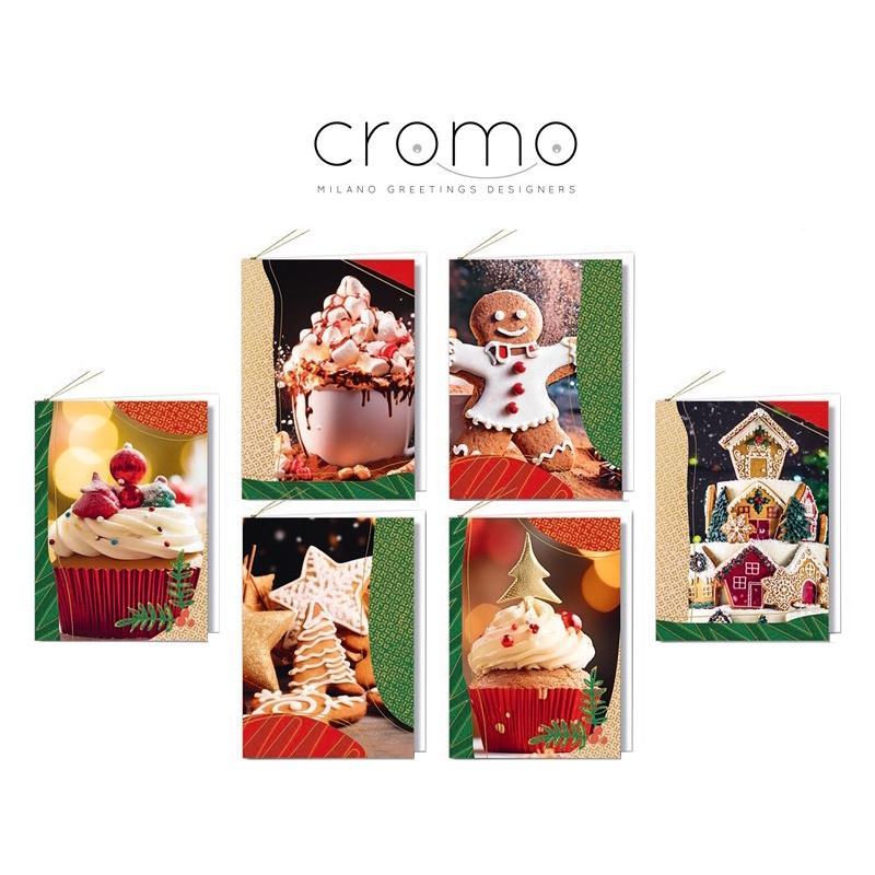 cromo srl cromo chiudipacco natale 5x7cm fantasie assortite conf. da 90 pz. cod. 9297 - foto 1
