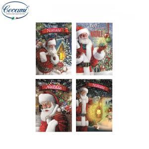 Biglietti auguri buon natale con babbo natale 12x18cm 50132bn