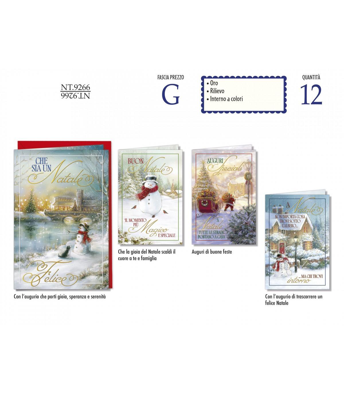 cromo srl cromo 12pz biglietti auguri buon natale 12x18cm nt 9266 - foto 1