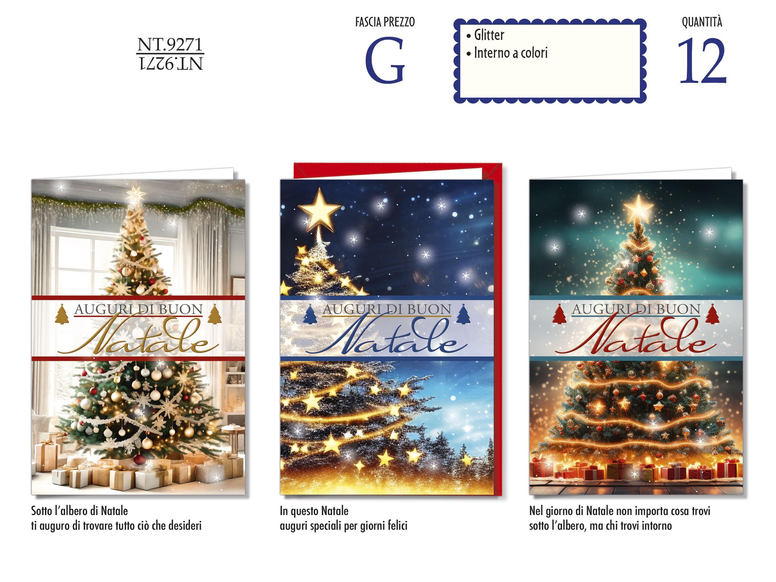 cromo srl cromo 12pz biglietti auguri buon natale 12x18cm nt9271 - foto 1