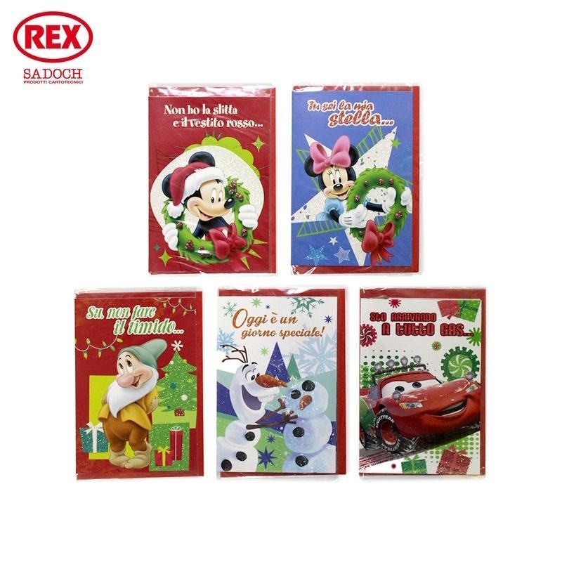 rex rex 12pz biglietti auguri natalizi walt disney 12x18cm - foto 1