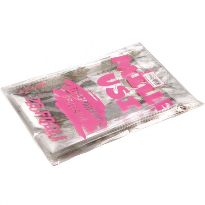 p.n.p. plast pnp cellophan natalizio trasparente 25 fogli 100x130 cm - foto 1