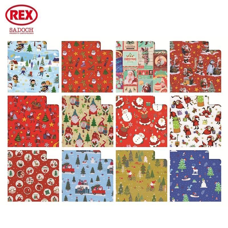 rex rex 50 fogli carta regalo natale raso big bimbi 100x140cm colori assortiti - foto 1
