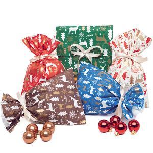 Pnp 100pz buste sacchetti regalo natalizi nordpol 20x35cm 5 colori