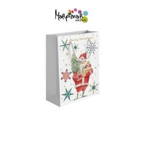 Shopper 12 pz. buste natale "santa claus" 32x26x12 cm