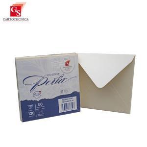50pz buste da lettera perla avorio 17x17cm 120gr/mq