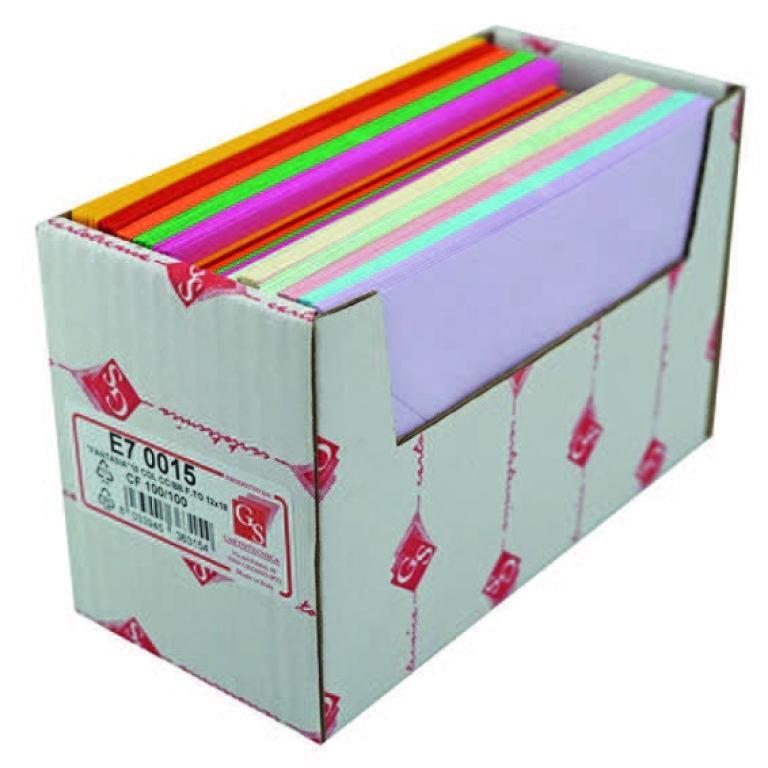 gs cartotecnica gs cartotecnica 100 biglietti+100 buste 11x22cm colori assortiti chiusura a punta - foto 2
