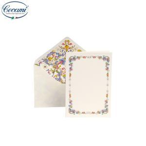 10 buste+10 biglietti 12x18cm stile fiorentino decorazioni floreali 30055