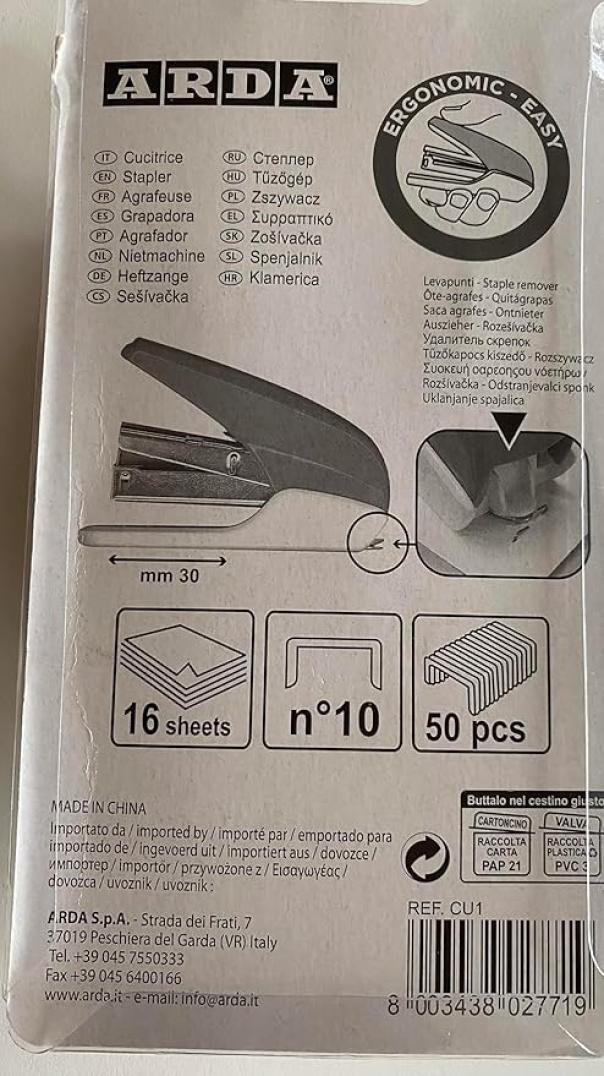 arda arda cucitrice a pinza mini + 1000 punti n.10 colori assortiti - foto 4