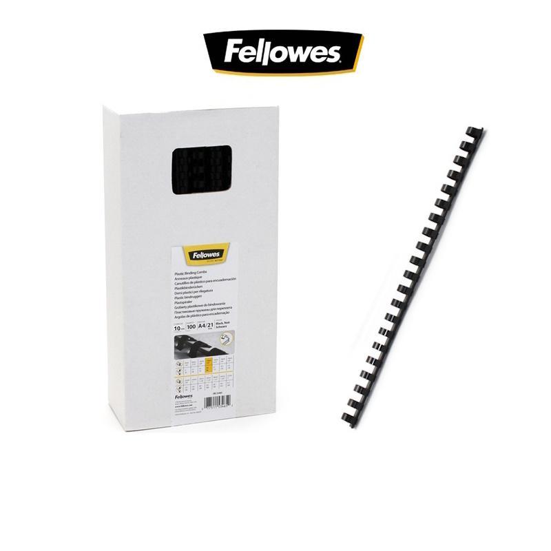 fellowes fellowes 100 pz spirali in plastica per rilegare tonde ø 10 mm nero - foto 1