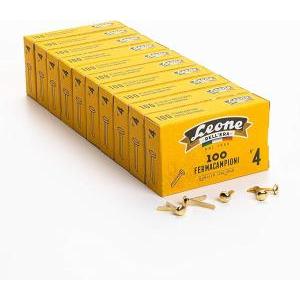 Fermacampioni n. 4 ottonati - 10 conf. da 100 pz.