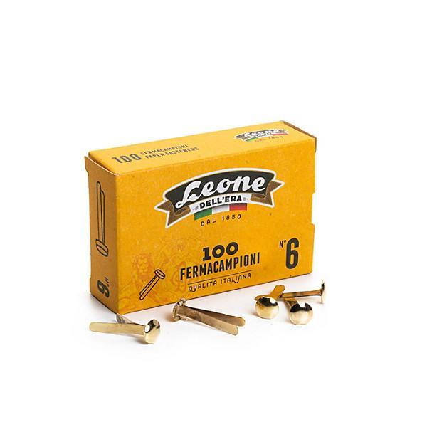 leone dell'era leone dell'era fermacampioni n. 6 ottonati - 10 conf. da 100 pz. - foto 2