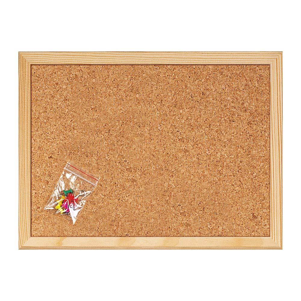 lebez lebez lavagna di sughero con bordo in legno 30x40cm - foto 1
