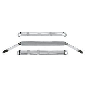 50pz fermafogli pressini in metallo 1,2x8 cm