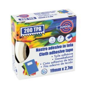 Nastro adesivo in tela 19mmx2.70mt bianco 200 tpa