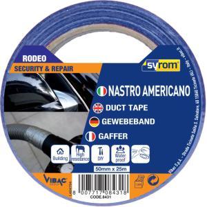 Nastro adesivo americano telato rodeo blu 50mmx25mt