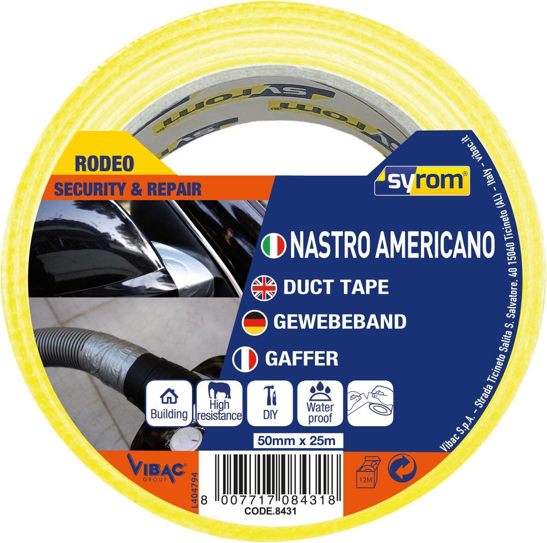 vibac vibac nastro adesivo americano telato rodeo giallo 50mmx25mt - foto 1