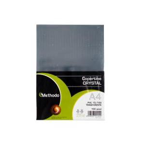 Methodo 100pz copertina crystal trasparente per rilegare a4 150 μm
