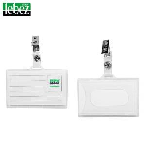 50pz portanome porta badge rigido con clip 90x56mm
