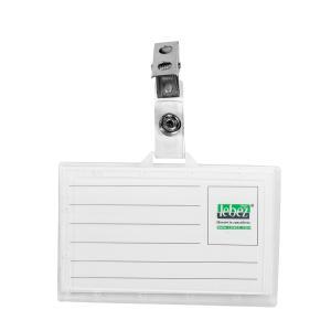 50pz portanome porta badge con clip 85x50mm