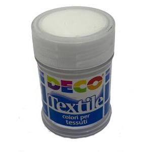 3pz colore per tessuto stoffa 35ml bianco