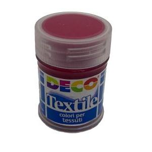 3pz colore per tessuto stoffa 35ml carminio