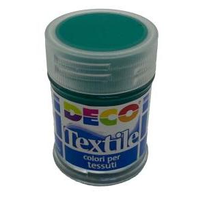 3pz colore per tessuto stoffa 35ml verde medio