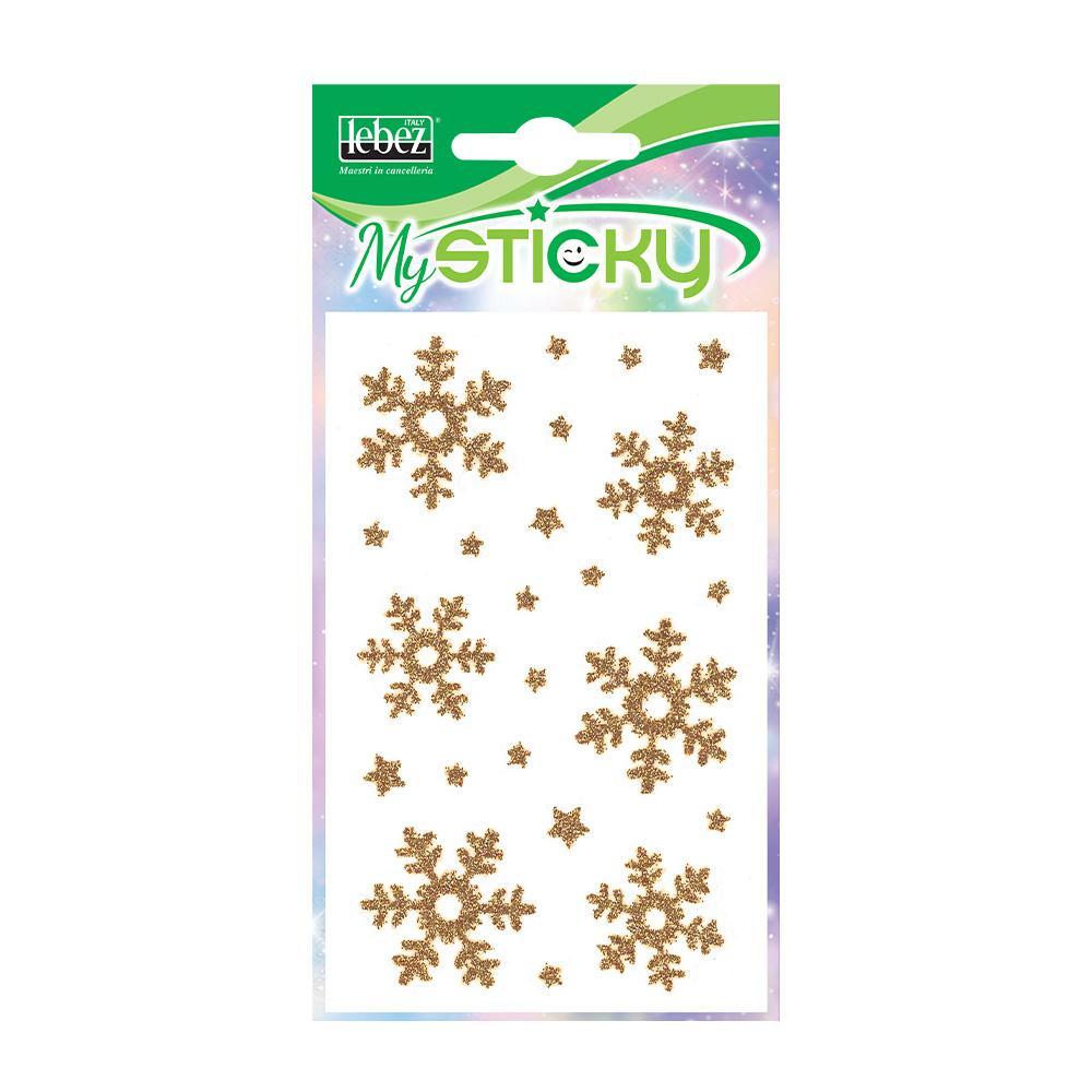 lebez lebez espositore 72 buste di stickers glitter natalizi 3 fantasie ass. cod.3308 - foto 3