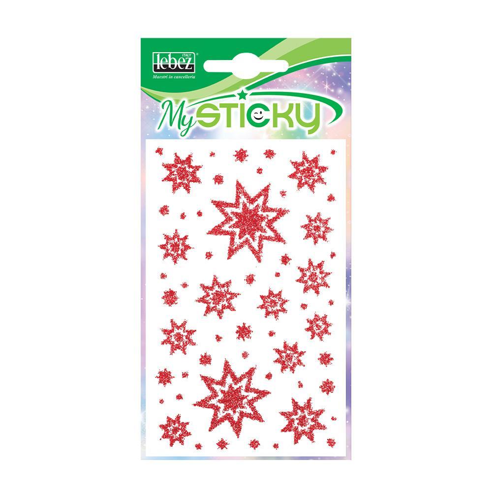 lebez lebez espositore 72 buste di stickers glitter natalizi 3 fantasie ass. cod.3308 - foto 4