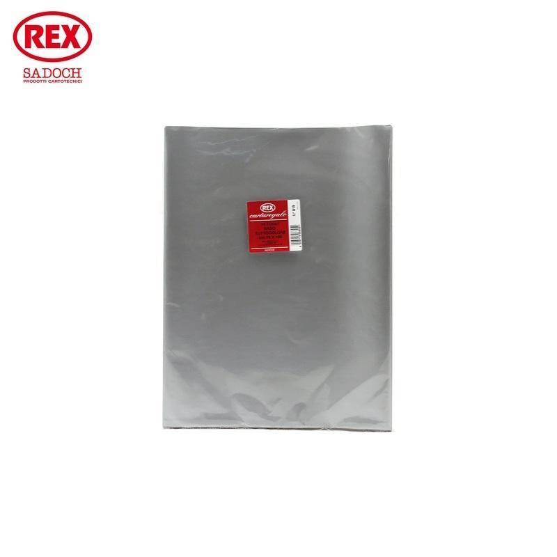 rex rex 10fg. carta regalo raso tuttocolore lucido argento 70x100cm - foto 1