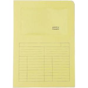 10pz cartelle sintex con finestra 22x31cm giallo