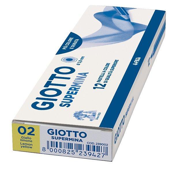 giotto giotto supermina 12 pz. pastelli colore giallo limone n. 02 - foto 1
