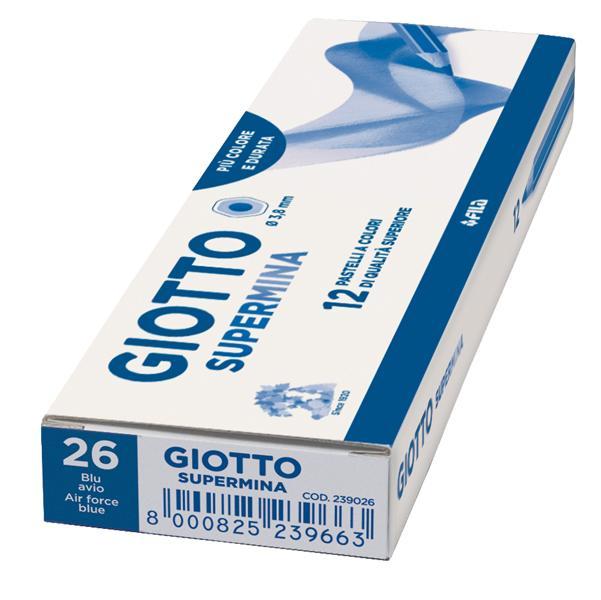 giotto giotto supermina 12 pz. pastelli colore blu avio n. 26 - foto 1 giotto giotto supermina 12 pz. pastelli colore blu avio n. 26 - foto 1