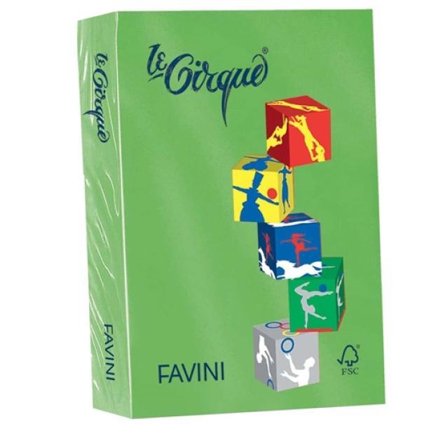 favini favini le cirque carta a4 80 gr/mq 500 fogli verde prato forte - foto 1