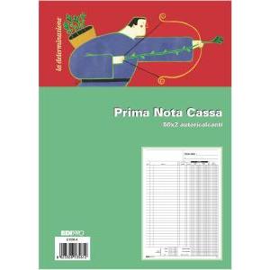 Prima nota cassa 10pz 50fg. in 2 copie 21x31cm e5356a