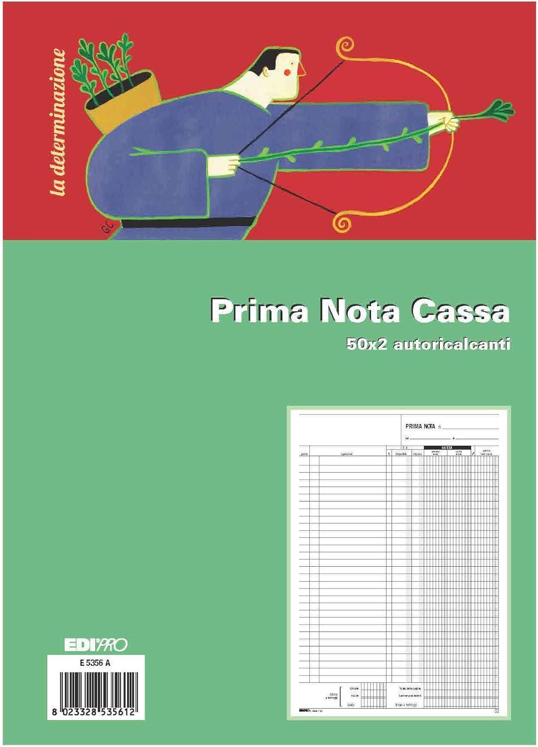 edipro edipro prima nota cassa 10pz 50fg. in 2 copie 21x31cm e5356a - foto 1