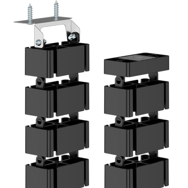 fellowes fellowes cable spine raccogli cavi nero 128,80x12,90x10,70cm - foto 3