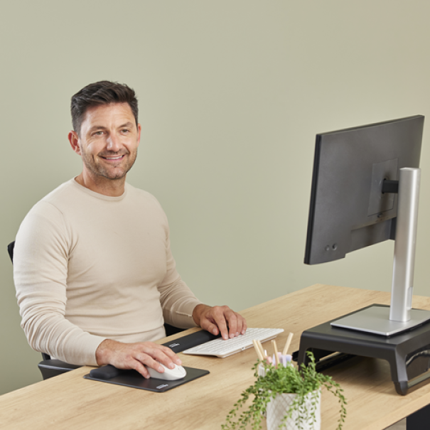 fellowes fellowes breyta mousepad con poggiapolsi nero tappetino mouse - foto 3