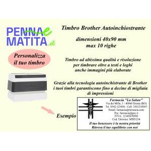 Timbro autoinchiostrante personalizzato 40x90 mm colore nero