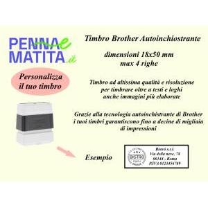 Timbro autoinchiostrante personalizzato 18x50 mm colore nero