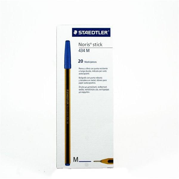 Staedtler Noris Stick 434 penna a sfera Blu confezione da 20 pz
