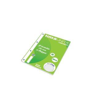 10pz ricambio a5 15x21 cm rinforzato quadretti 4mm 40 fogli carta 100gr mq